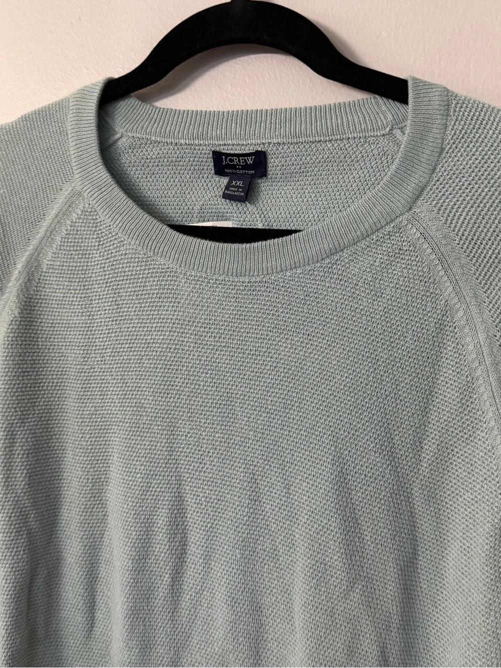 J. Crew Men’s Green Long Sleeve 100% Cotton Knit Crewneck Sweater Sz XXL NWT
